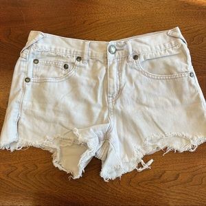 Lavender Free People cut off jean shorts